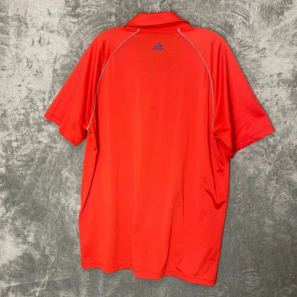 adidas Men Adizero Golf Colorful Quick Dry Wick Short Sleeve Polo Shirt L Orange